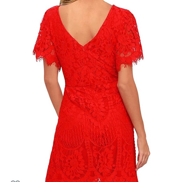 Red Lace Dress - Picture 2 of 2